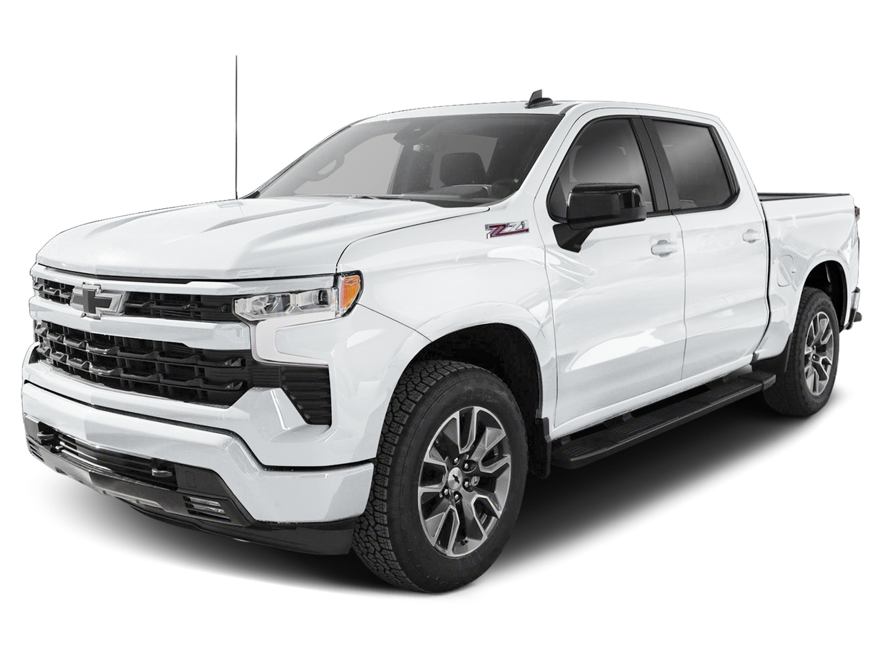 2026 Chevrolet Silverado 1500 RST in Black — front three-quarter view