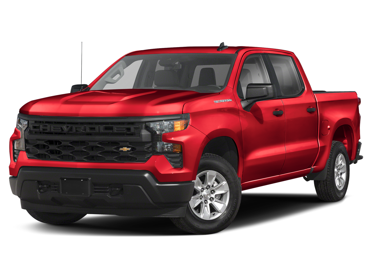 2026 Chevrolet Silverado 1500 Custom in Sterling Gray Metallic — front three-quarter view