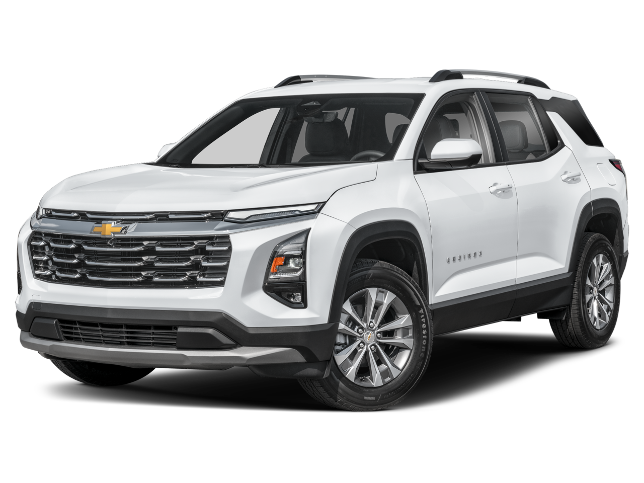 2027 Chevrolet Equinox LT in Summit White — front three-quarter view