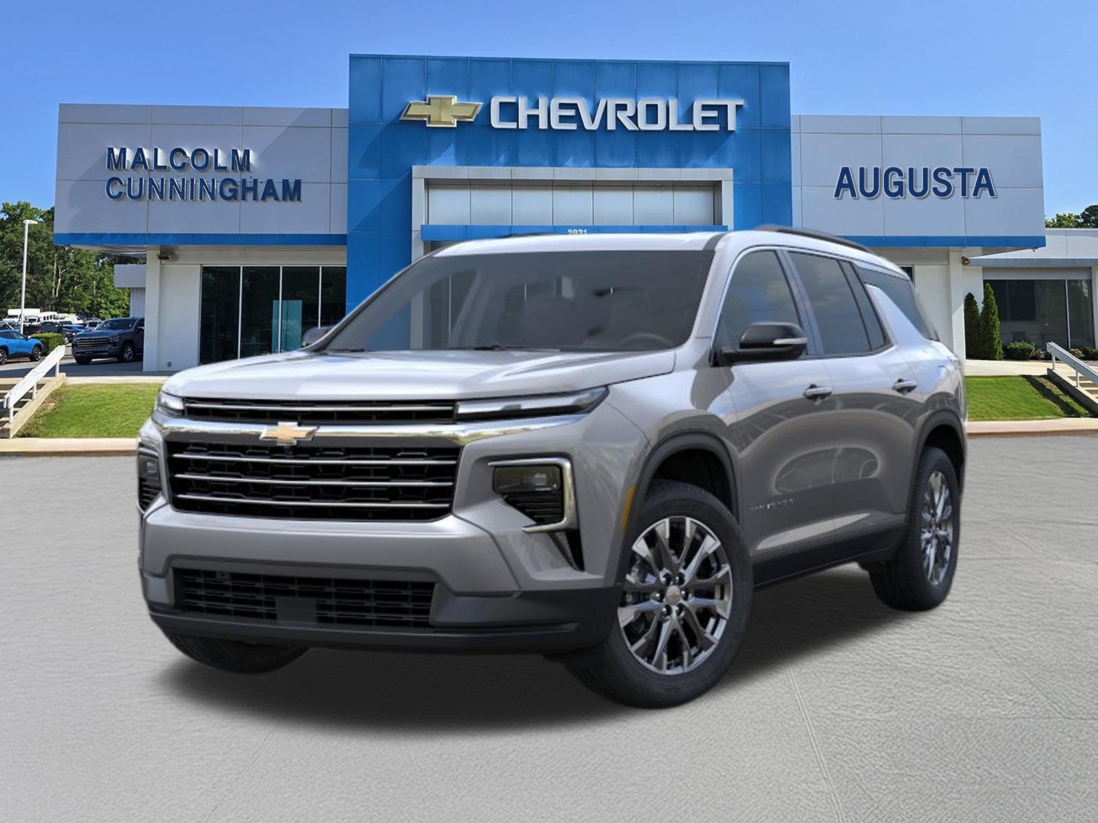 2026 Chevrolet Traverse LT in Sterling Gray Metallic — front three-quarter view