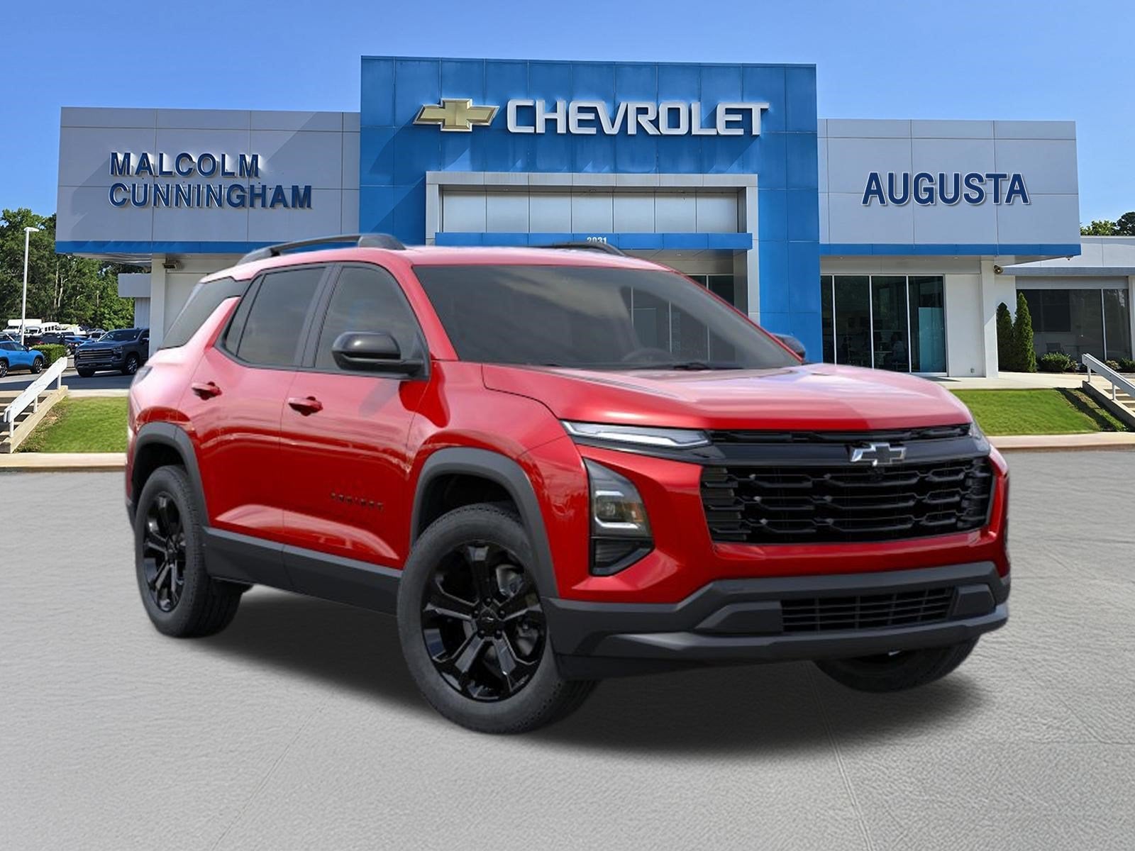 2026 Chevrolet Equinox LT in Radiant Red Tintcoat — front three-quarter view