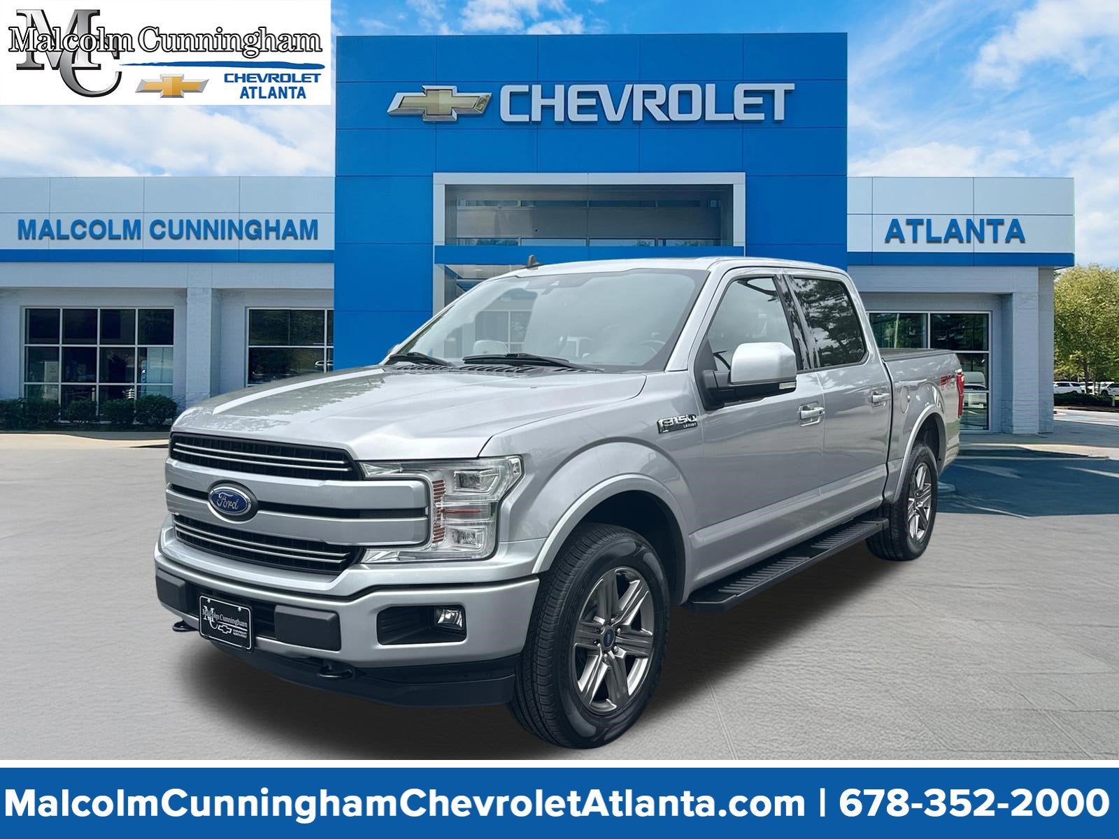2020 Ford F-150 XL in Iconic Silver — front three-quarter view