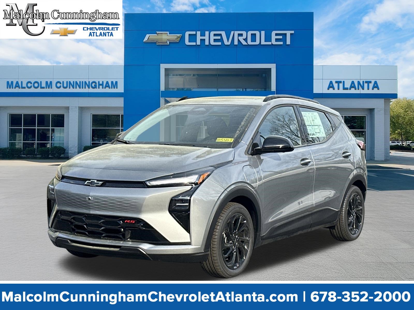 2027 Chevrolet Bolt RS in Sterling Grey Metallic — front three-quarter view