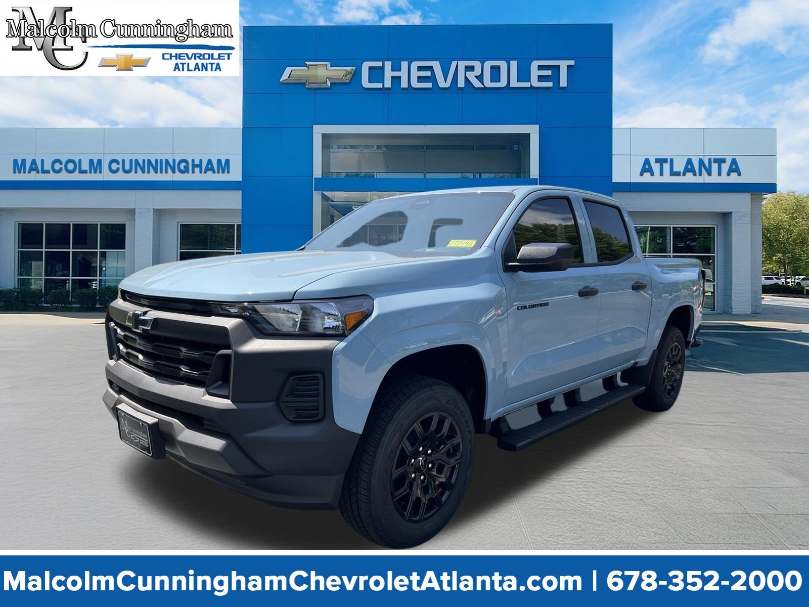 2026 Chevrolet Colorado WT in Snowdrift Metallic — front three-quarter view