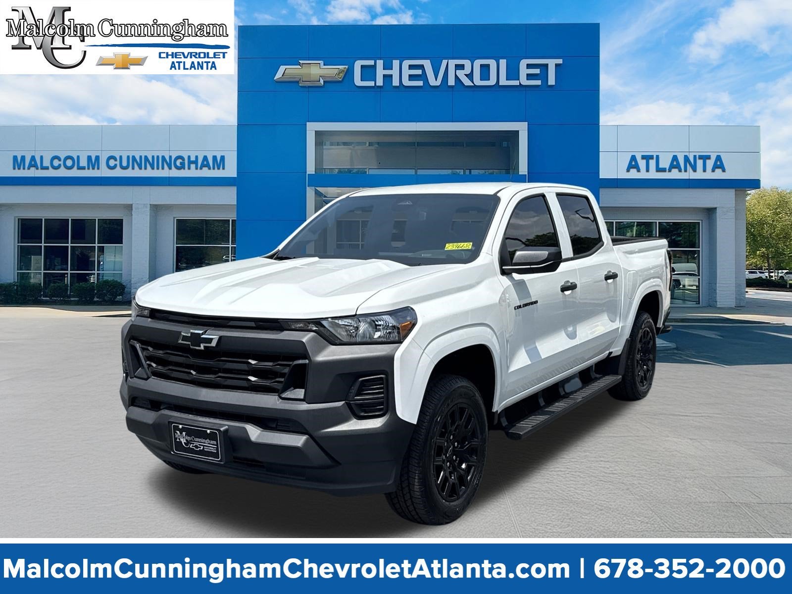 2026 Chevrolet Colorado WT in Summit White — front three-quarter view