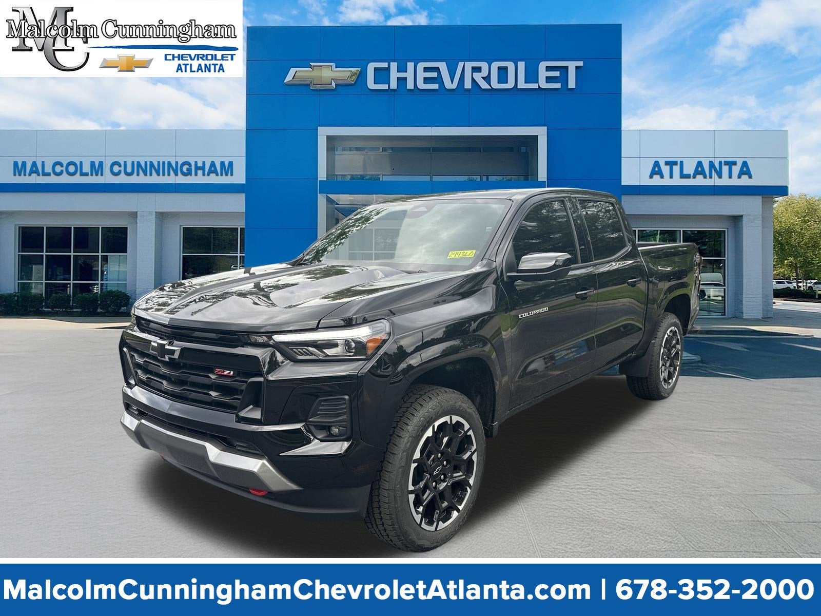 2026 Chevrolet Colorado Z71 in Black — front three-quarter view