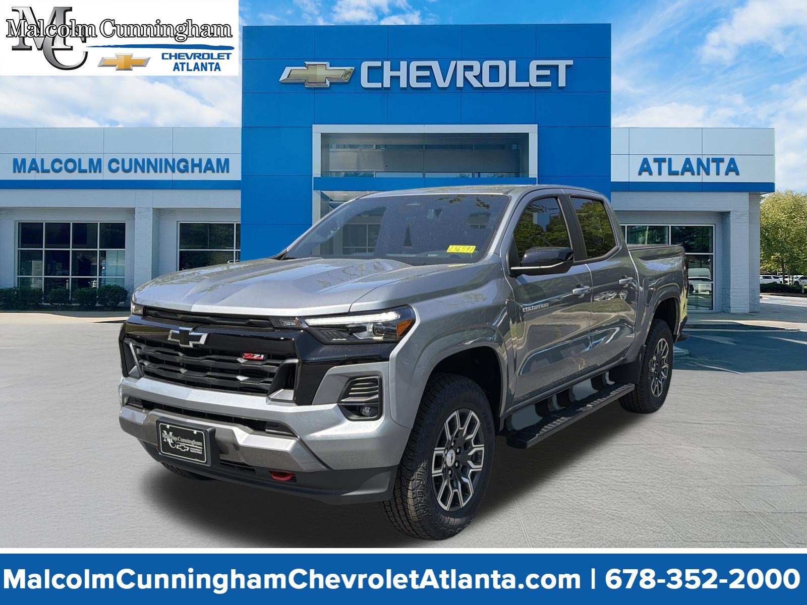 2026 Chevrolet Colorado Z71 in Sterling Gray Metallic — front three-quarter view