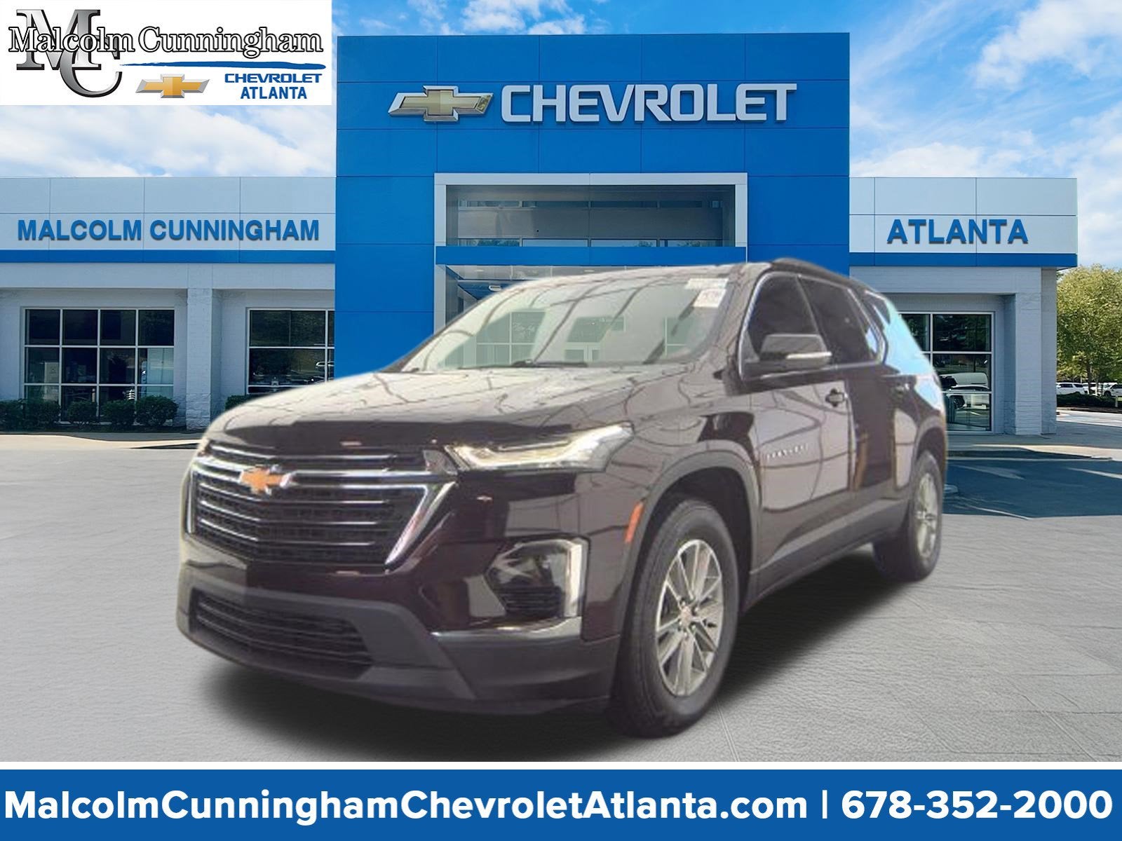 2023 Chevrolet Traverse LT Cloth in Black Cherry Metallic — front three-quarter view