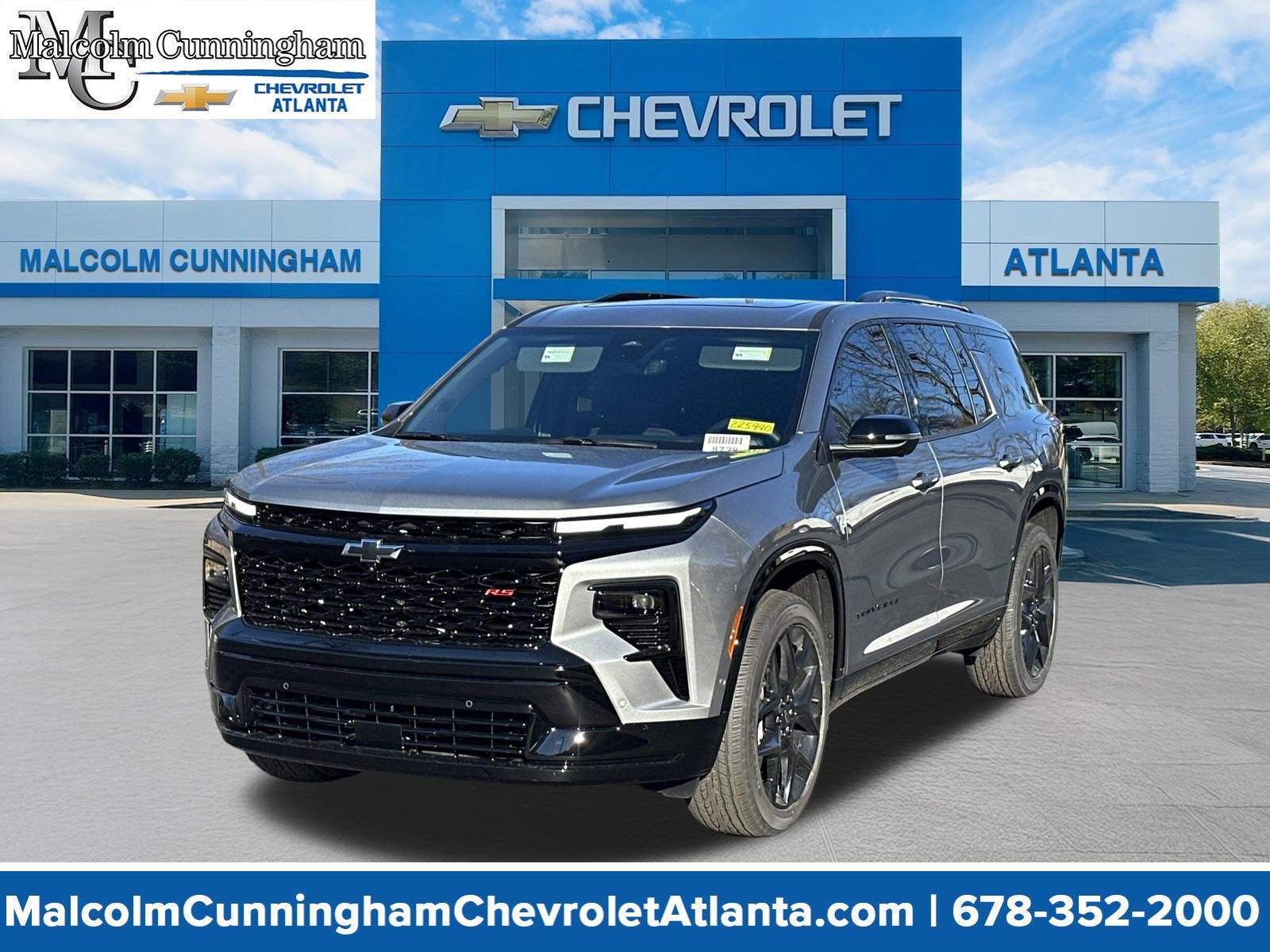2026 Chevrolet Traverse RS in Sterling Gray Metallic — front three-quarter view