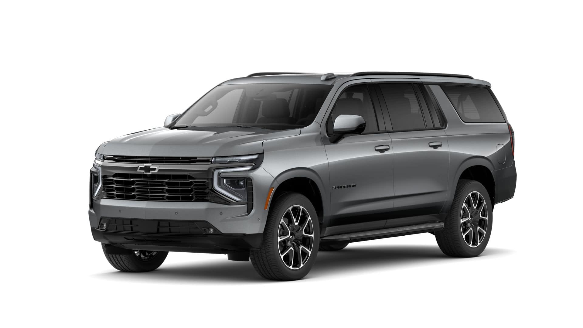 2026 Chevrolet Suburban RST in Sterling Gray Metallic — front three-quarter view
