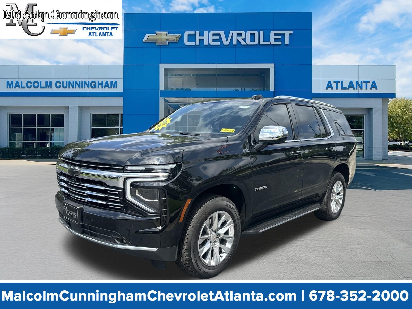 2026 Chevrolet Tahoe Premier in Black — front three-quarter view