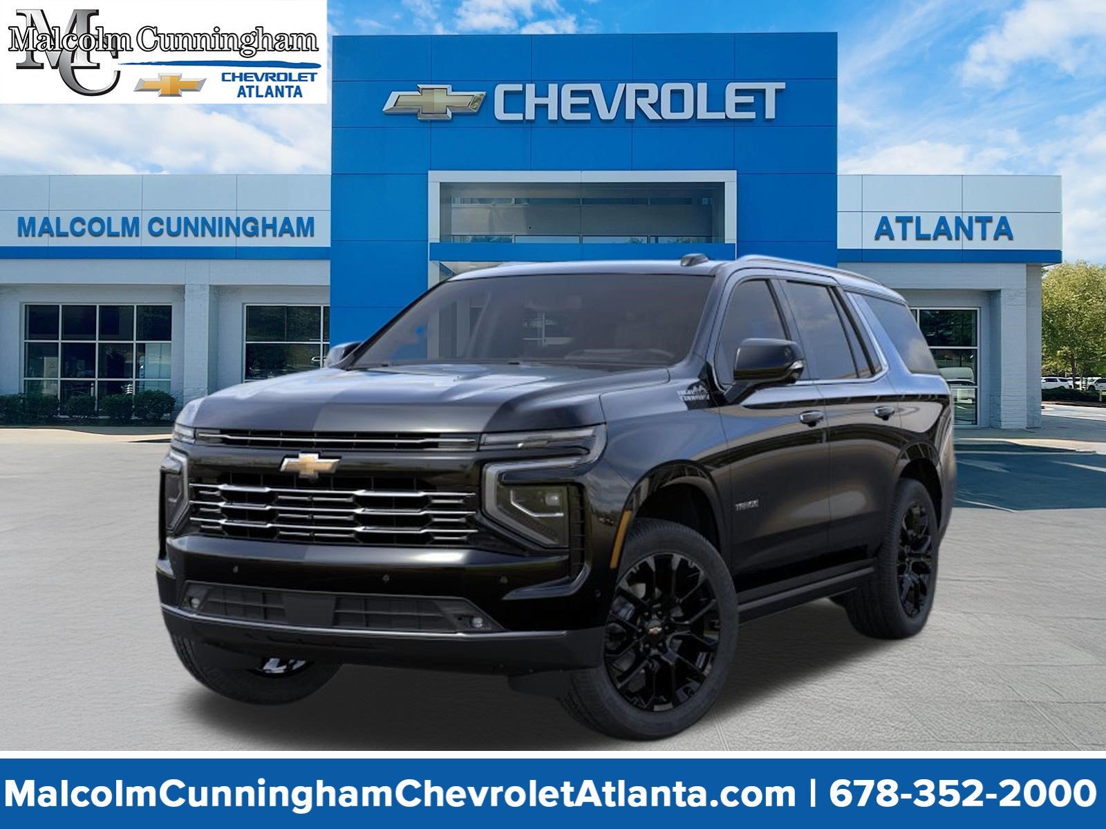 2026 Chevrolet Tahoe High Country in Black — front three-quarter view