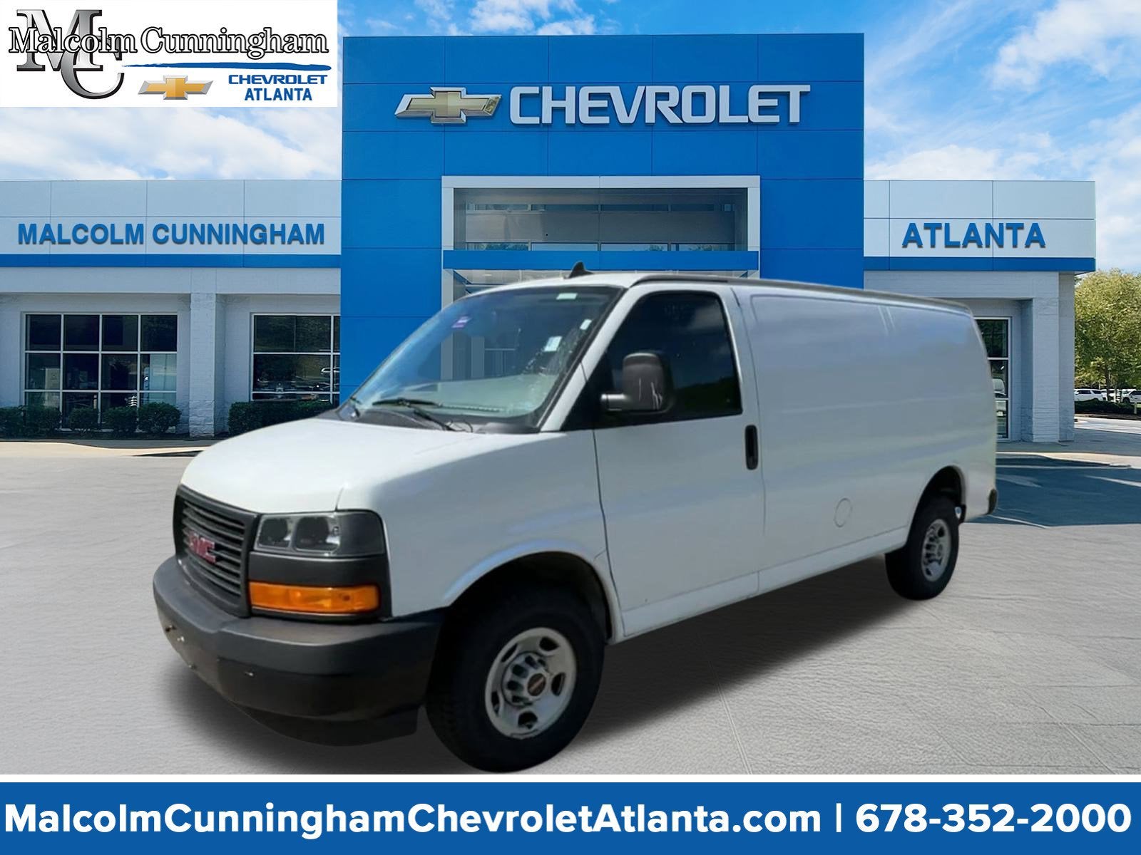 2023 GMC Savana Cargo 2500 Work Van in Summit White — front three-quarter view
