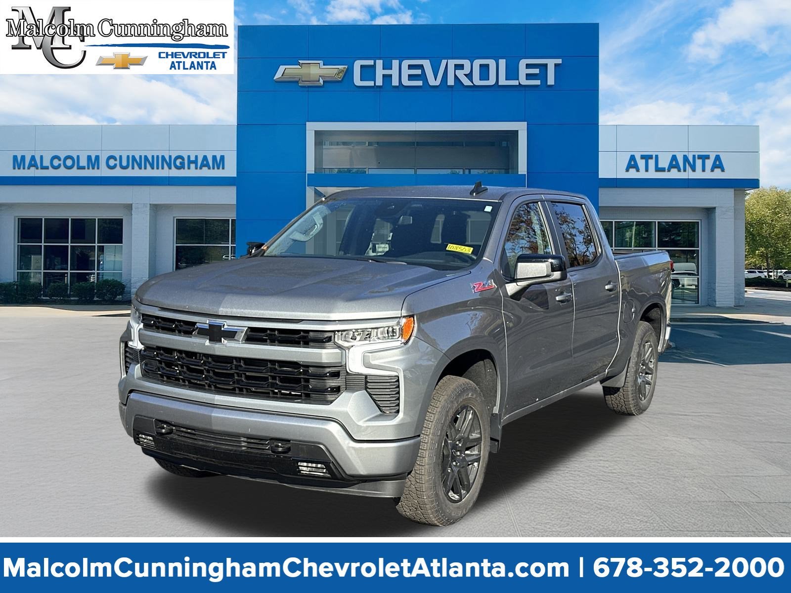 2026 Chevrolet Silverado 1500 RST in Sterling Gray Metallic — front three-quarter view