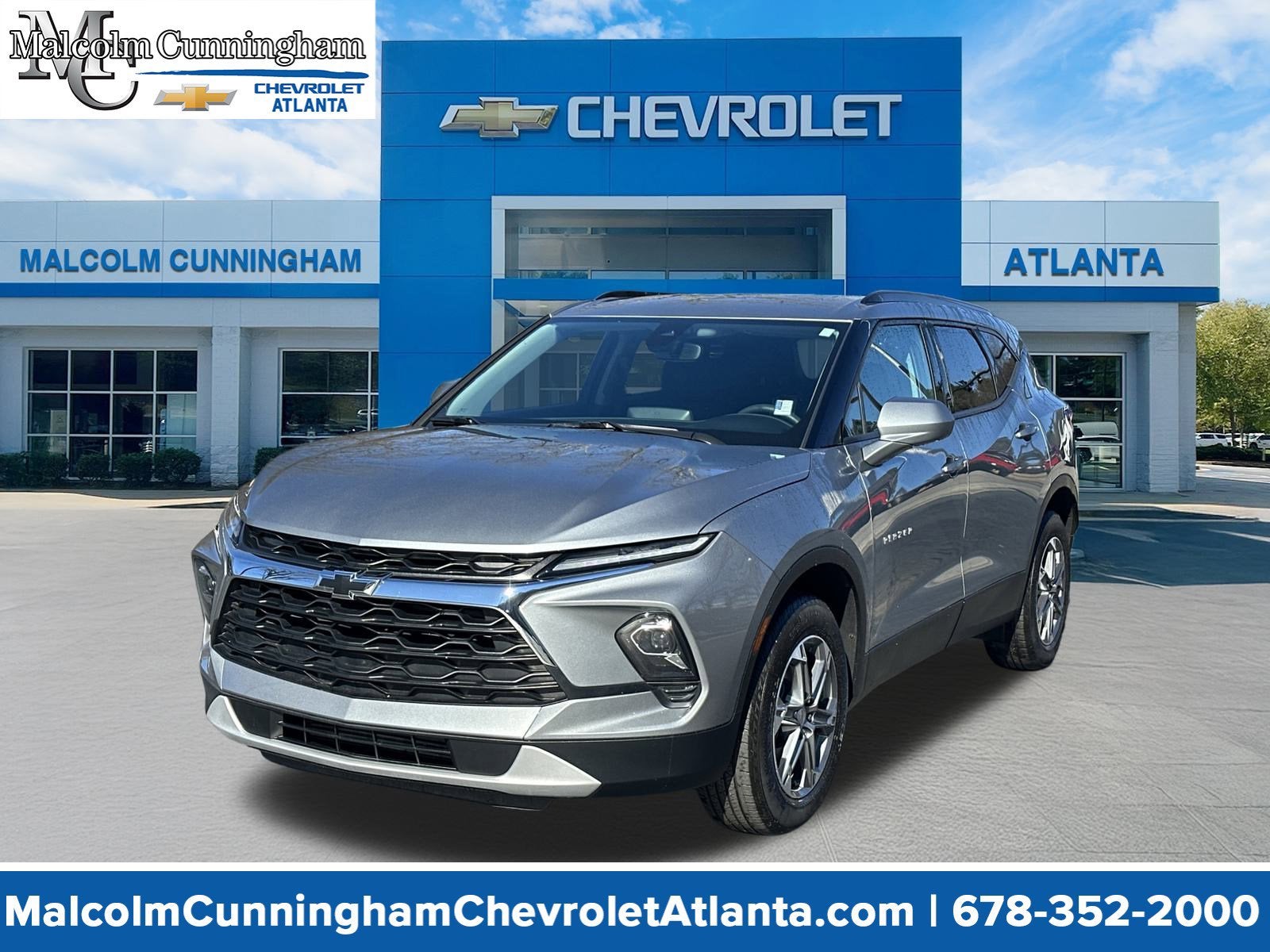 2024 Chevrolet Blazer 2LT in Sterling Gray Metallic — front three-quarter view