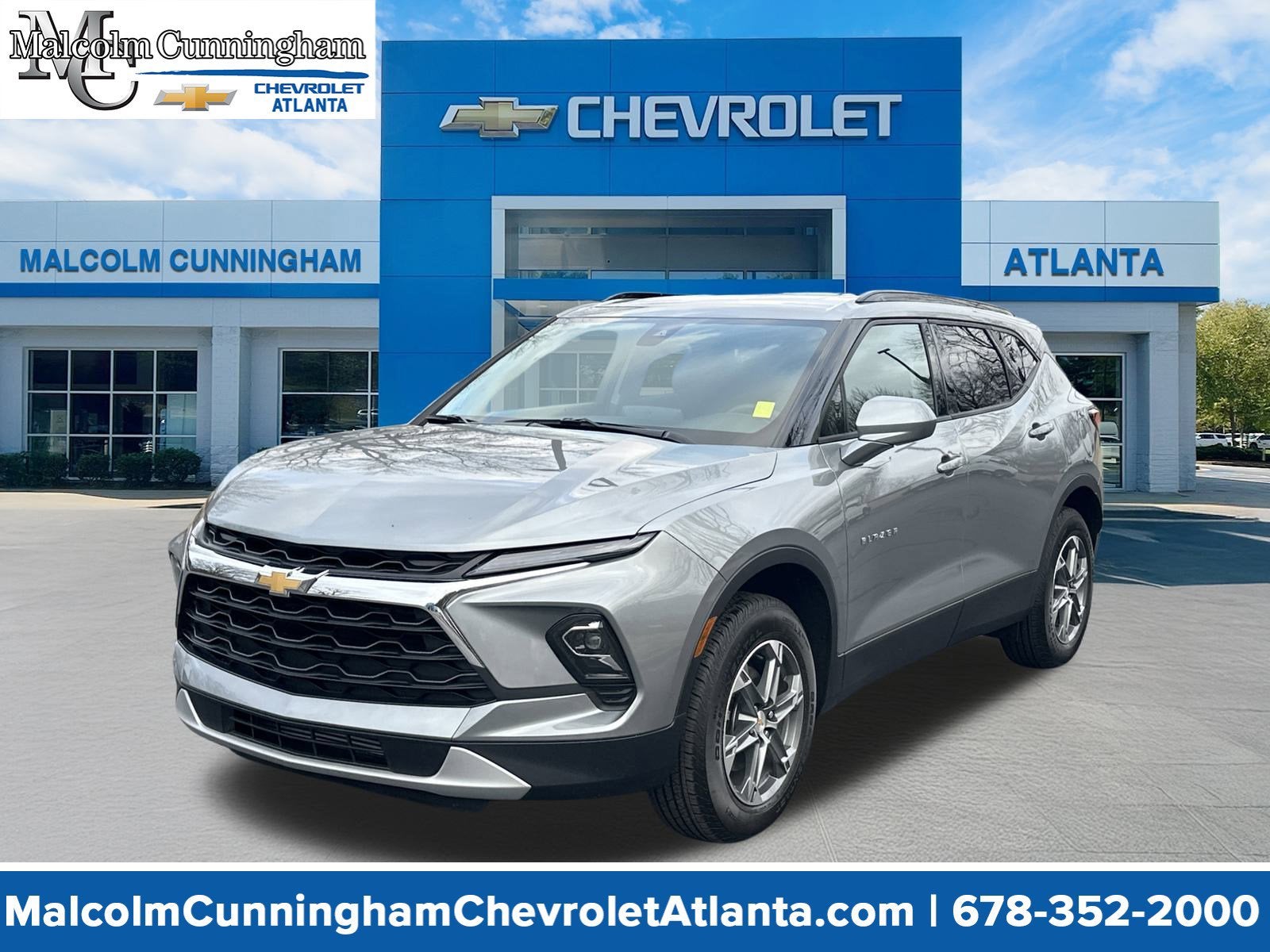 2025 Chevrolet Blazer 2LT in Sterling Gray Metallic — front three-quarter view