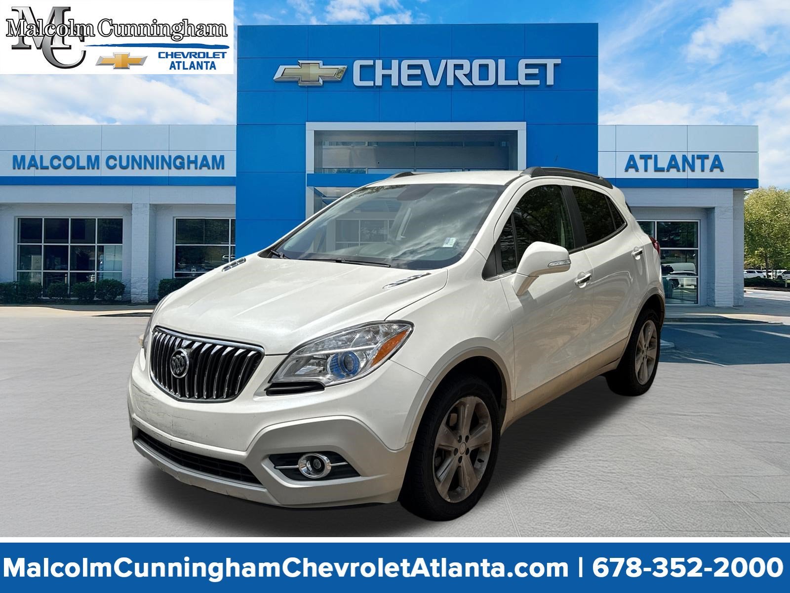 2016 Buick Encore Leather in Includes (Bqx) Satin Nickel Metallic Lower Accent Color.) — front three-quarter view