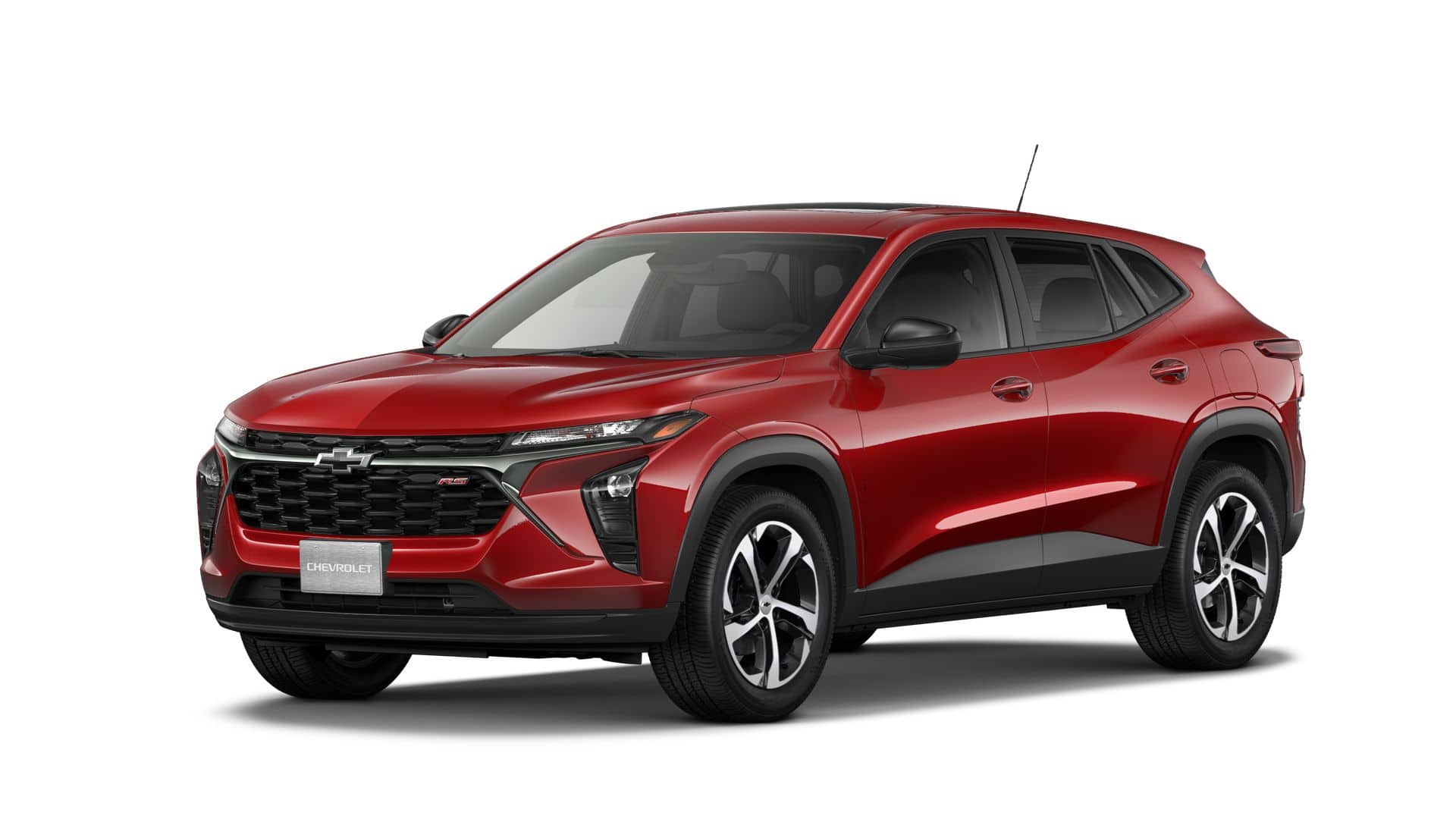 2026 Chevrolet Trax 1RS in Apex Red — front three-quarter view